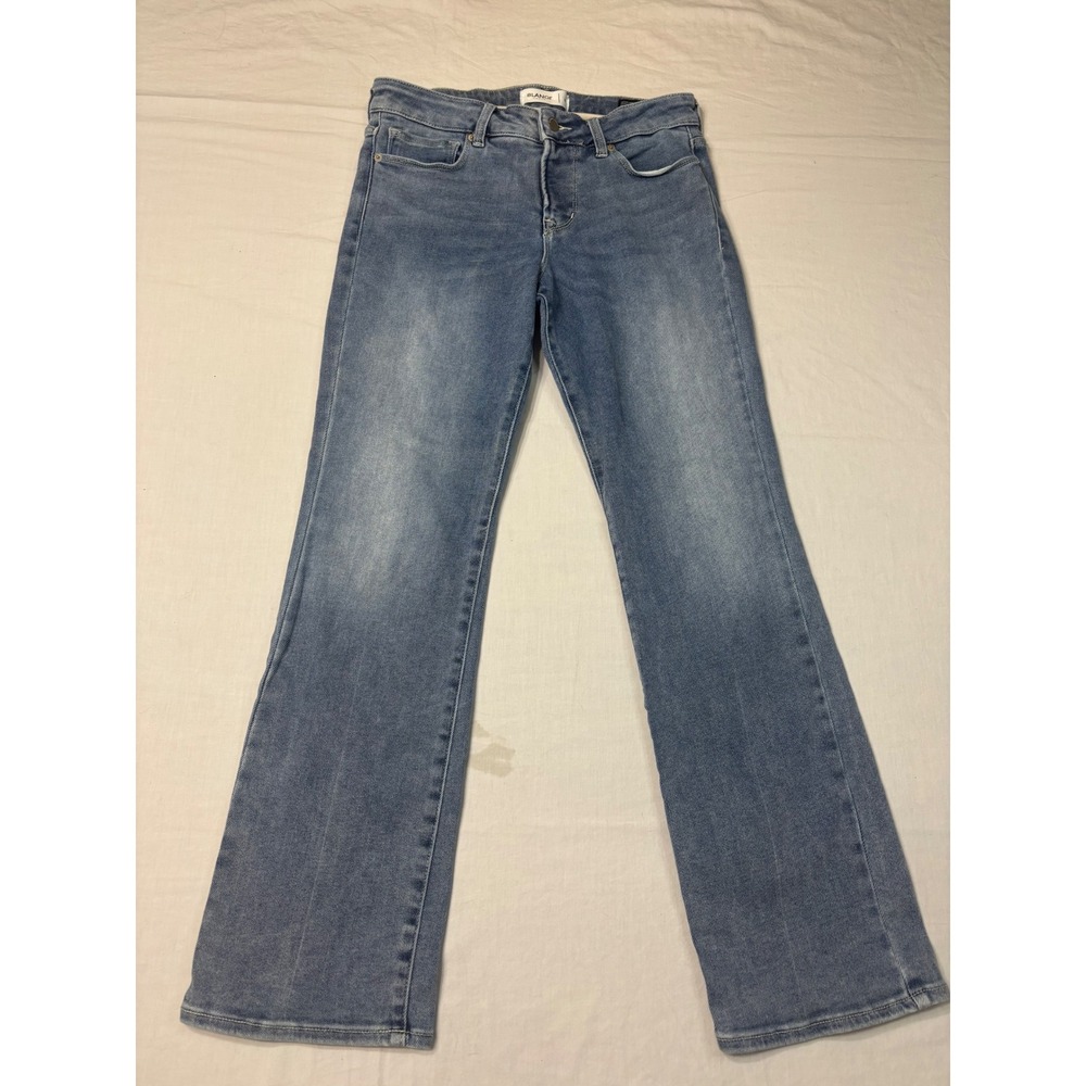 Blanqi Maternity Bootcut Jeans Medium Wash Blue Support Belly Band Size 6